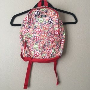 Vans Mini Backpack w/ Multi-color Peace Sign Print